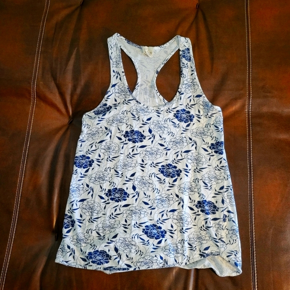 Andrea Jovine Racerback Floral Top